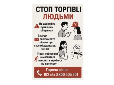 КОНКУРС ЕЛЕКТРОННИХ ПЛАКАТІВ ДО ДНЯ ПРОТИДІЇ ТОРГІВЛІ ЛЮДЬМИ