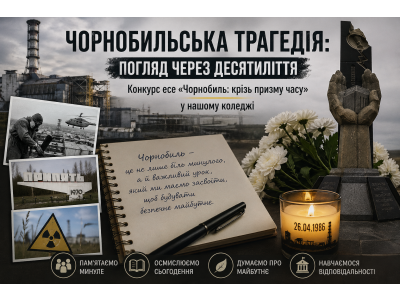 ЧОРНОБИЛЬСЬКА ТРАГЕДІЯ: ПОГЛЯД ЧЕРЕЗ ДЕСЯТИЛІТТЯ
