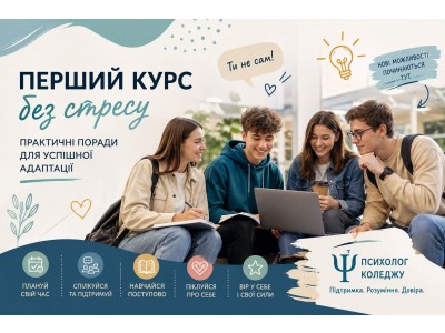Перший курс без стресу: практичні поради для успішної адаптації Перший курс без стресу: практичні поради для успішної адаптації