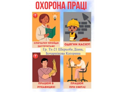 РЕЗУЛЬТАТИ КОНКУРСУ НА КРАЩІЙ СЮЖЕТНИЙ МАЛЮНОК З ОХОРОНИ ПРАЦІ